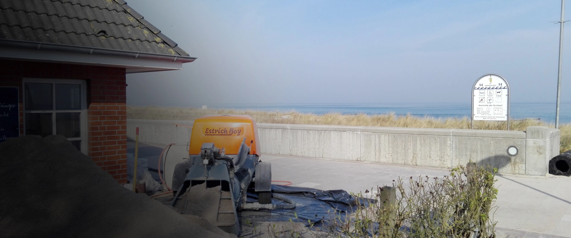 Chape prête à être recouverte après trois jours